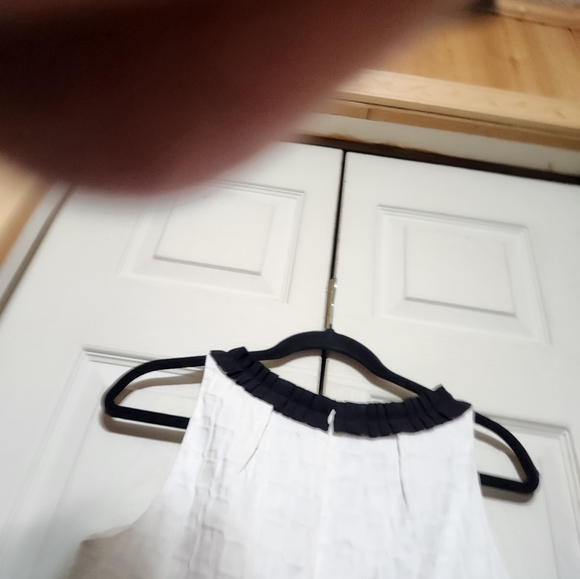 Elegant Black and White Sleeveless Dress - Picture 9 of 11